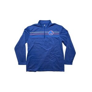 Captivating Boise State Broncos Quarter Zip Pullover Blue Mens XL NCAA Fan Gear